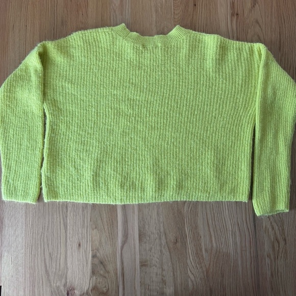 Madewell Ribbed Crewneck Sweater in Heather Citron Size Large - Picture 10 of 12